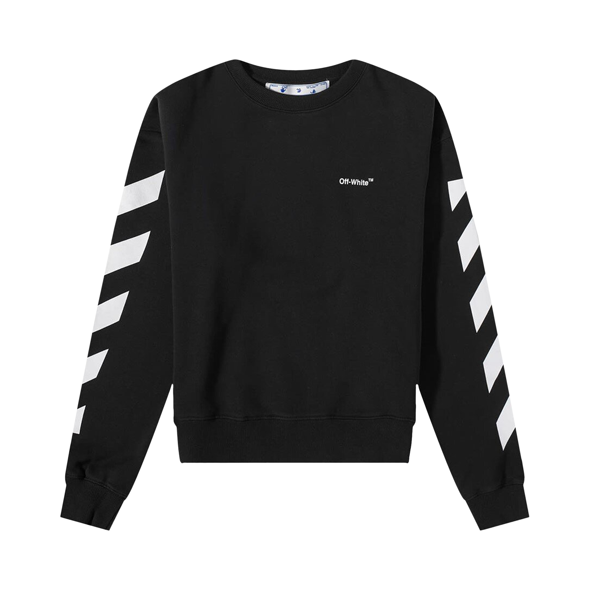 Pre-owned Off-white Diagonal Helvetica Oversized Swetshirt 'black'