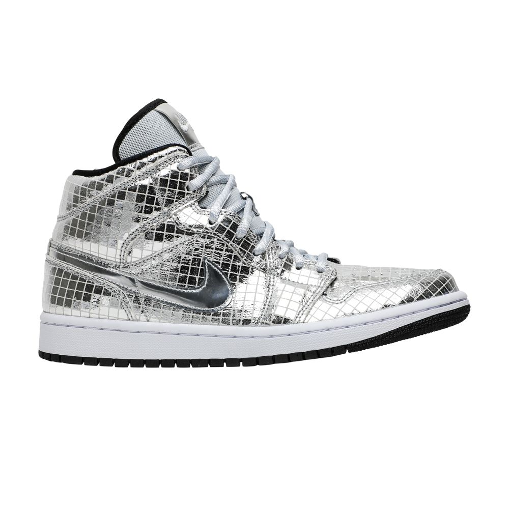 Wmns Air Jordan 1 Mid 'Disco Ball' | Silver | Women's Size 6