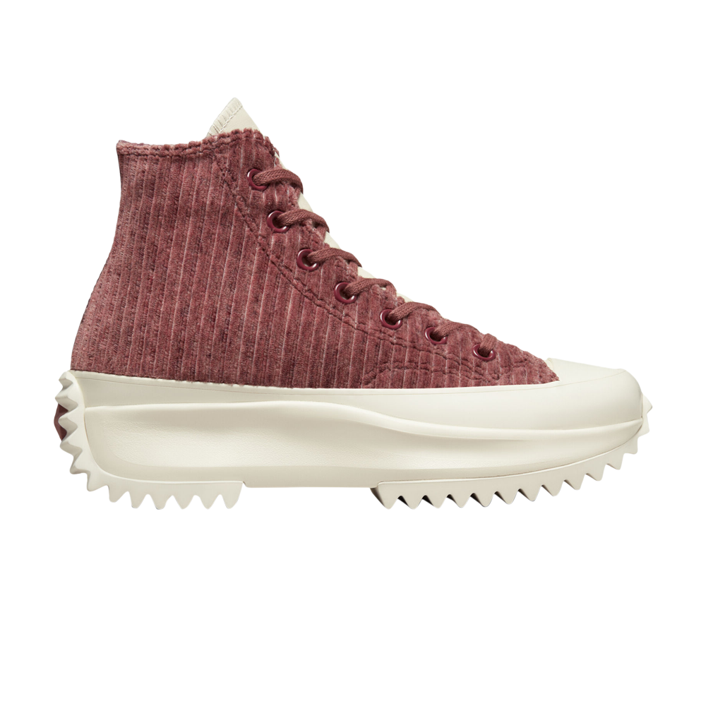 Pre-owned Converse Run Star Hike Platform High 'striped Knit' In Red