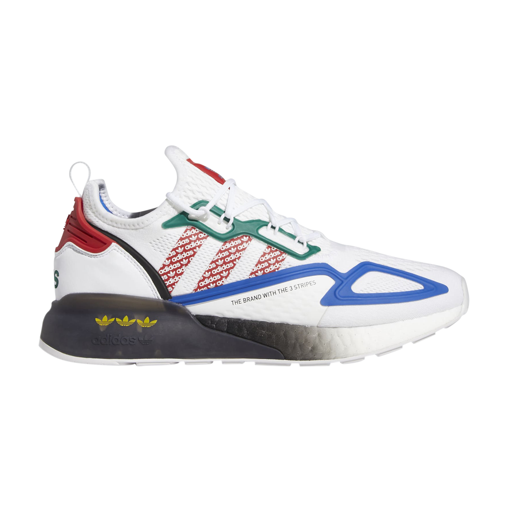 Pre-owned Adidas Originals Zx 2k Boost 'logo Print' In White