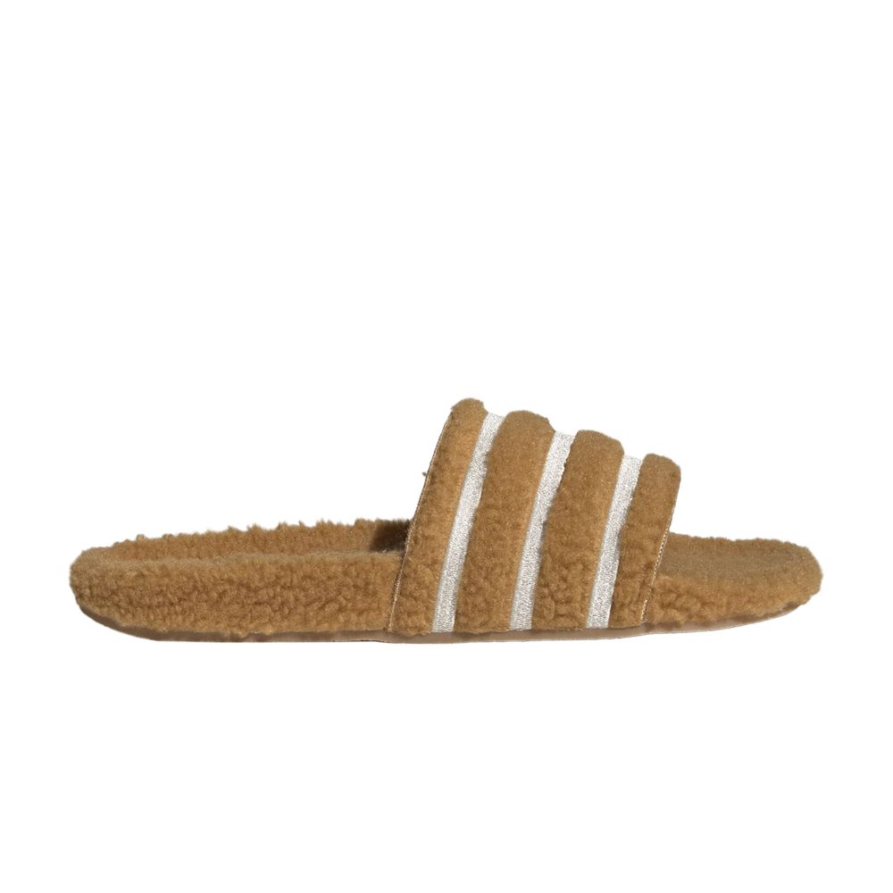 Pre-owned Adidas Originals Adilette Cozy Slide 'mesa' In Brown