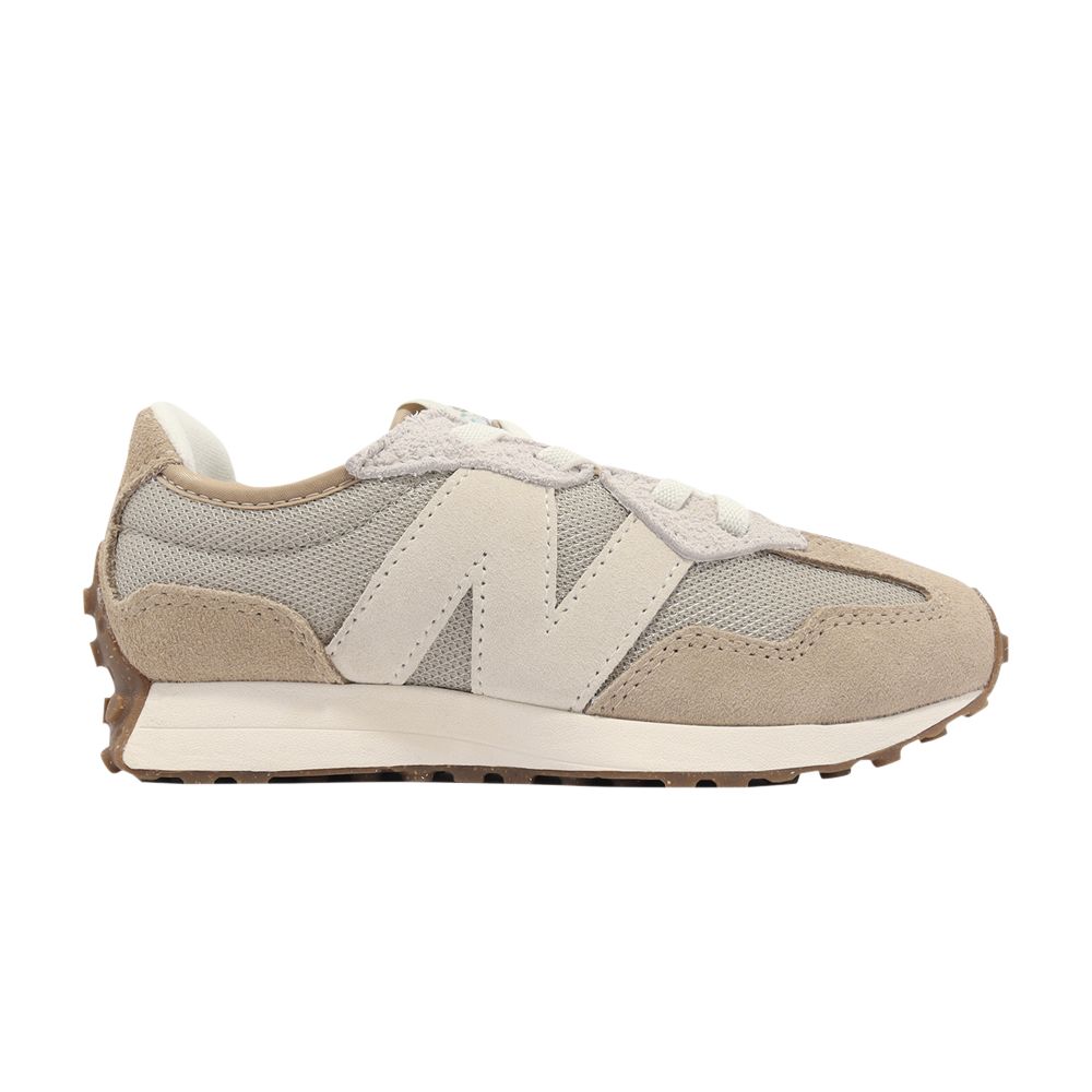 Pre-owned New Balance 327 Bungee Lace Little Kid Wide 'moonbeam Macadamia Nut' | Brown | Kid's Size 2