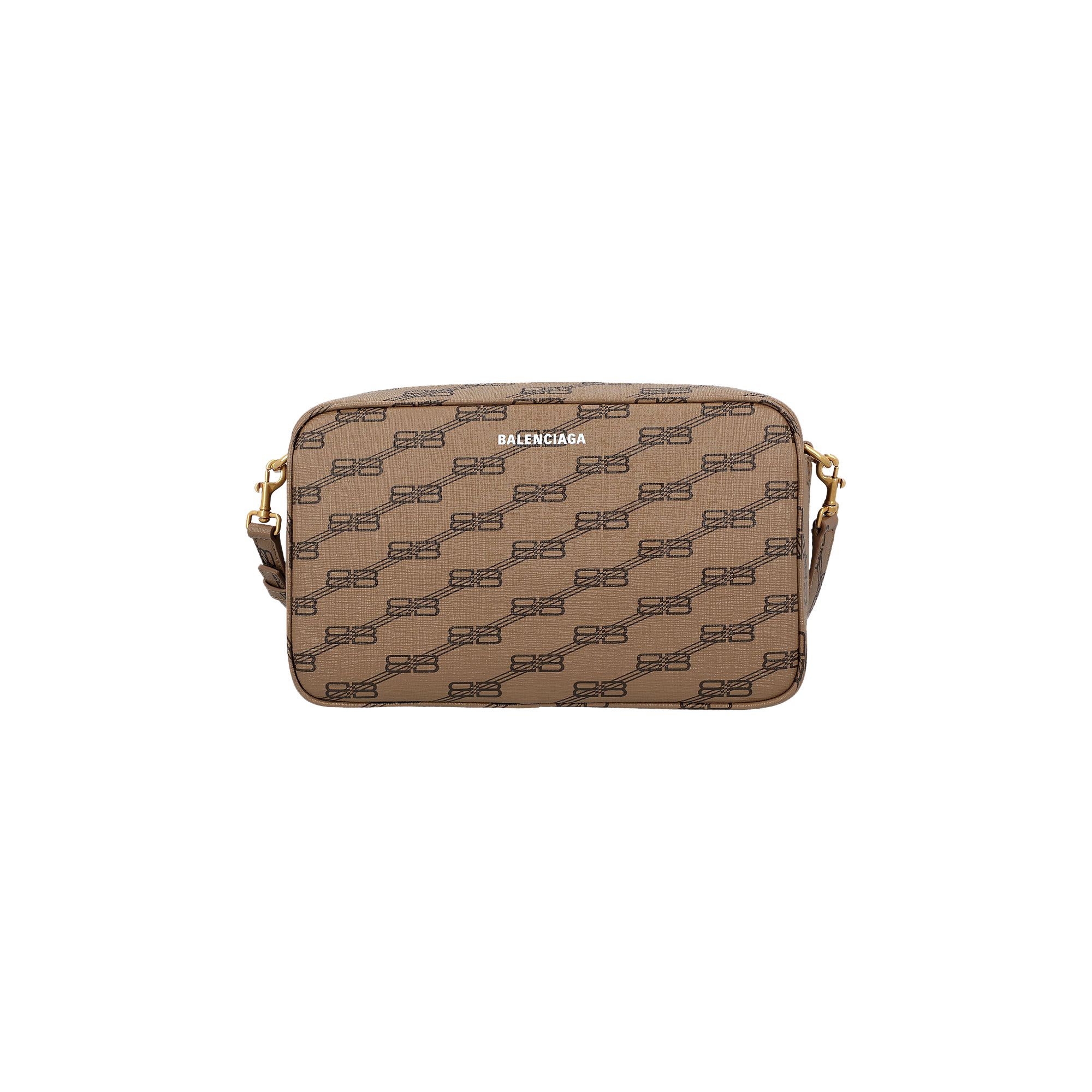 Pre-owned Balenciaga Signature Medium Camera Bag 'beige' In White