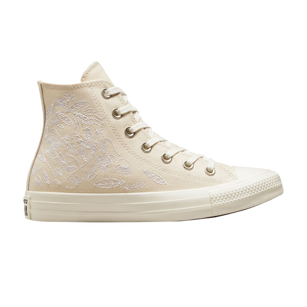 Converse Wmns Chuck Taylor All Star High 'Embroidered Floral - Ivory' | Cream | Women's Size 8.5 - A02074F