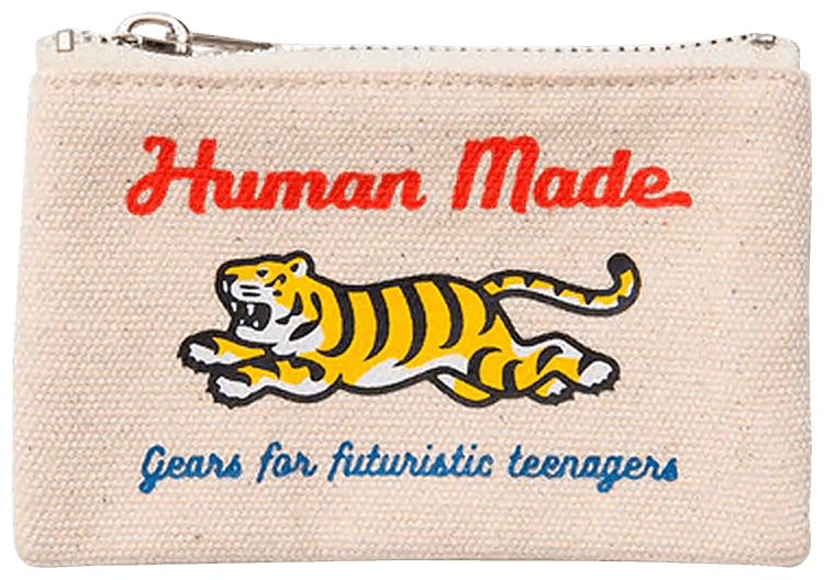 小物 HUMAN MADE LEATHER ZIP WALLET beige Kapital Leather RAINBOWY Smiley Zip Wallet K22044XG525