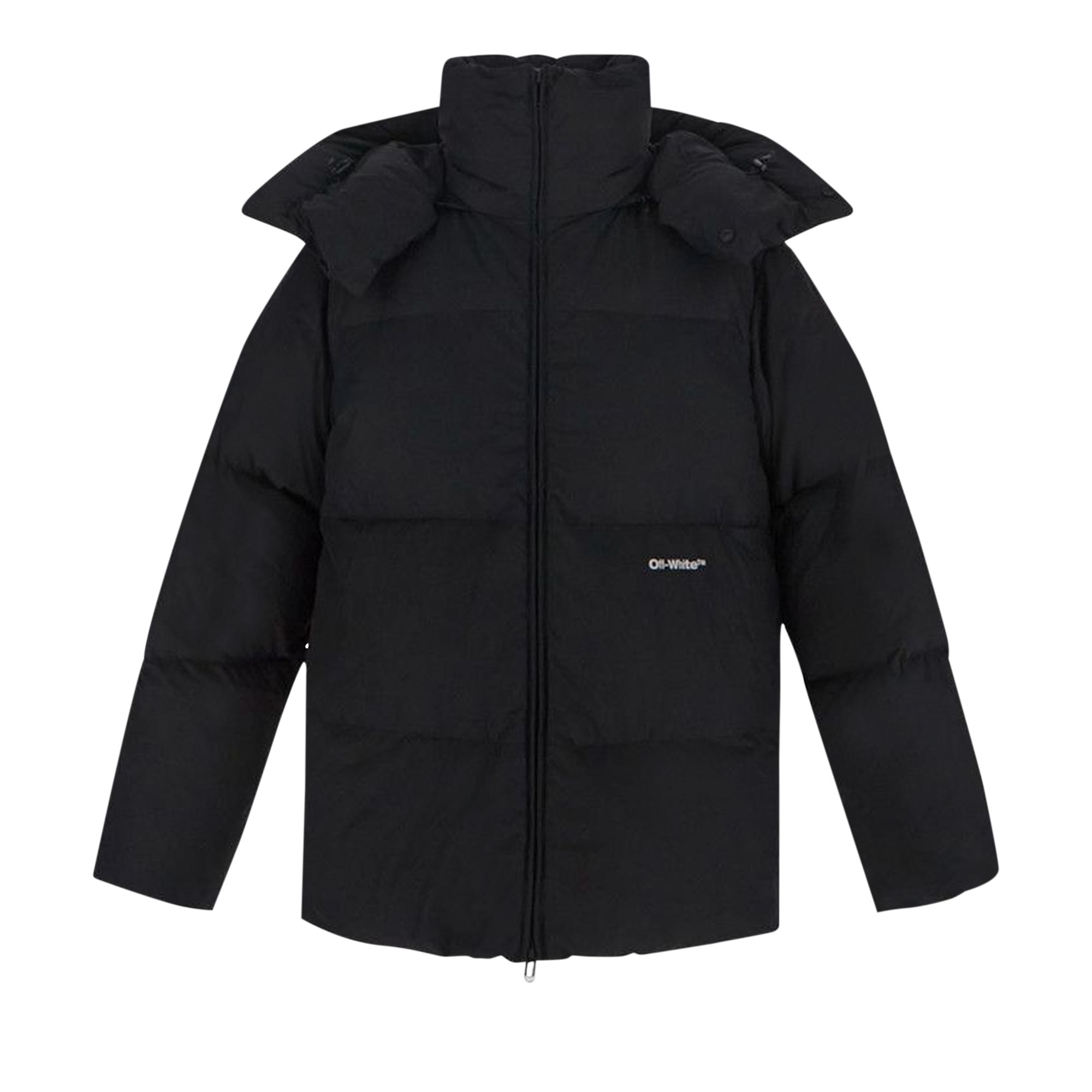 Off-White Bounce Hooded Down Puffer 'Black/White' | Men's Size M