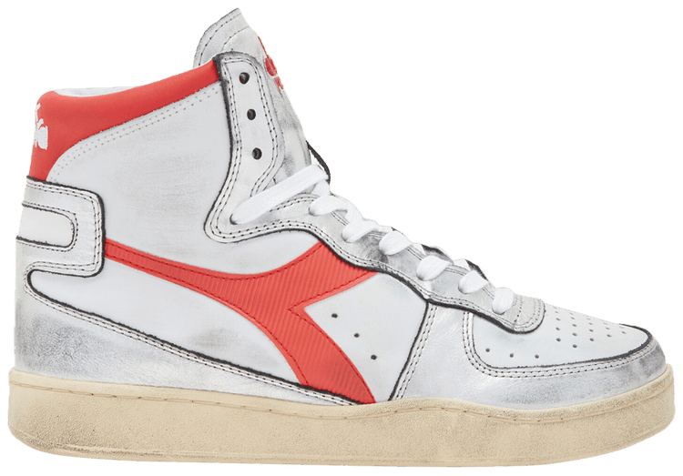 Diadora Mi Basket Metal Mix Used White Red