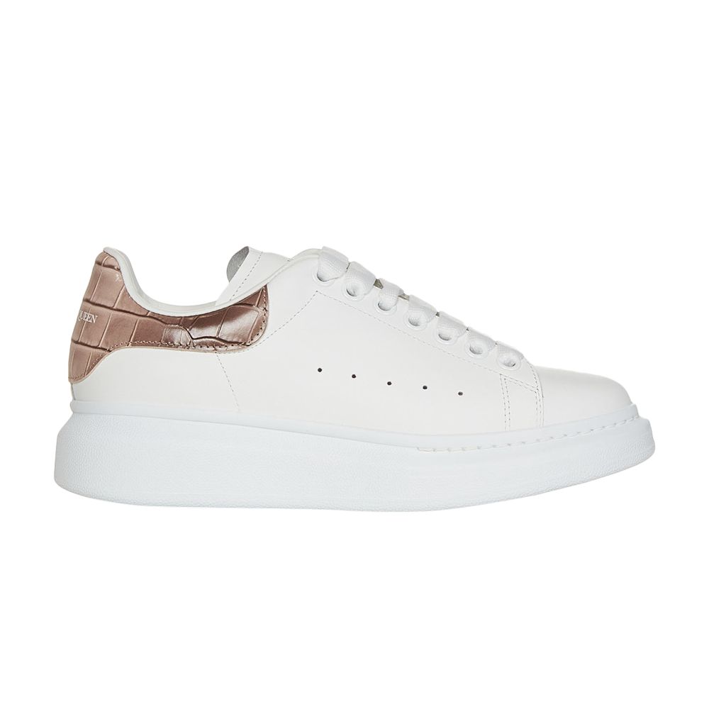 Pre-owned Alexander Mcqueen Wmns Oversized Sneaker 'burnt Pink Crocodile' | White | Women's
