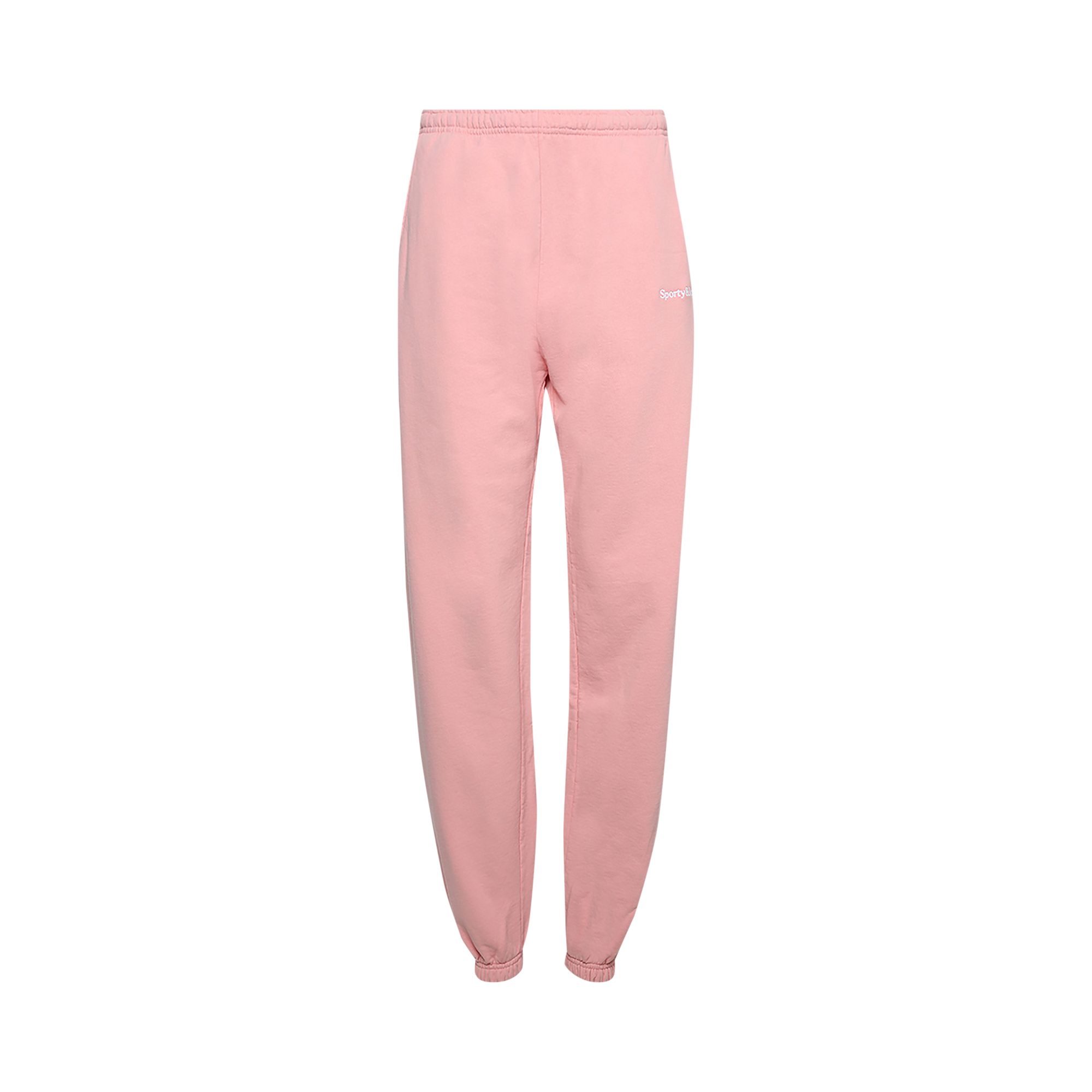 Sporty & Rich Serif Embroidered Sweatpant 'Rose' | Pink | Women's Size L