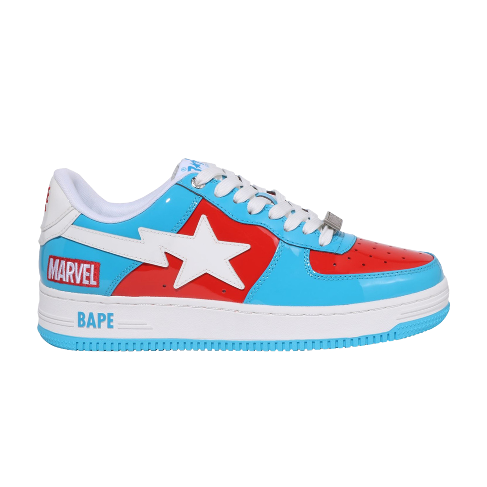Pre-owned Bape Marvel X Wmns Sta 'captain America' In Blue