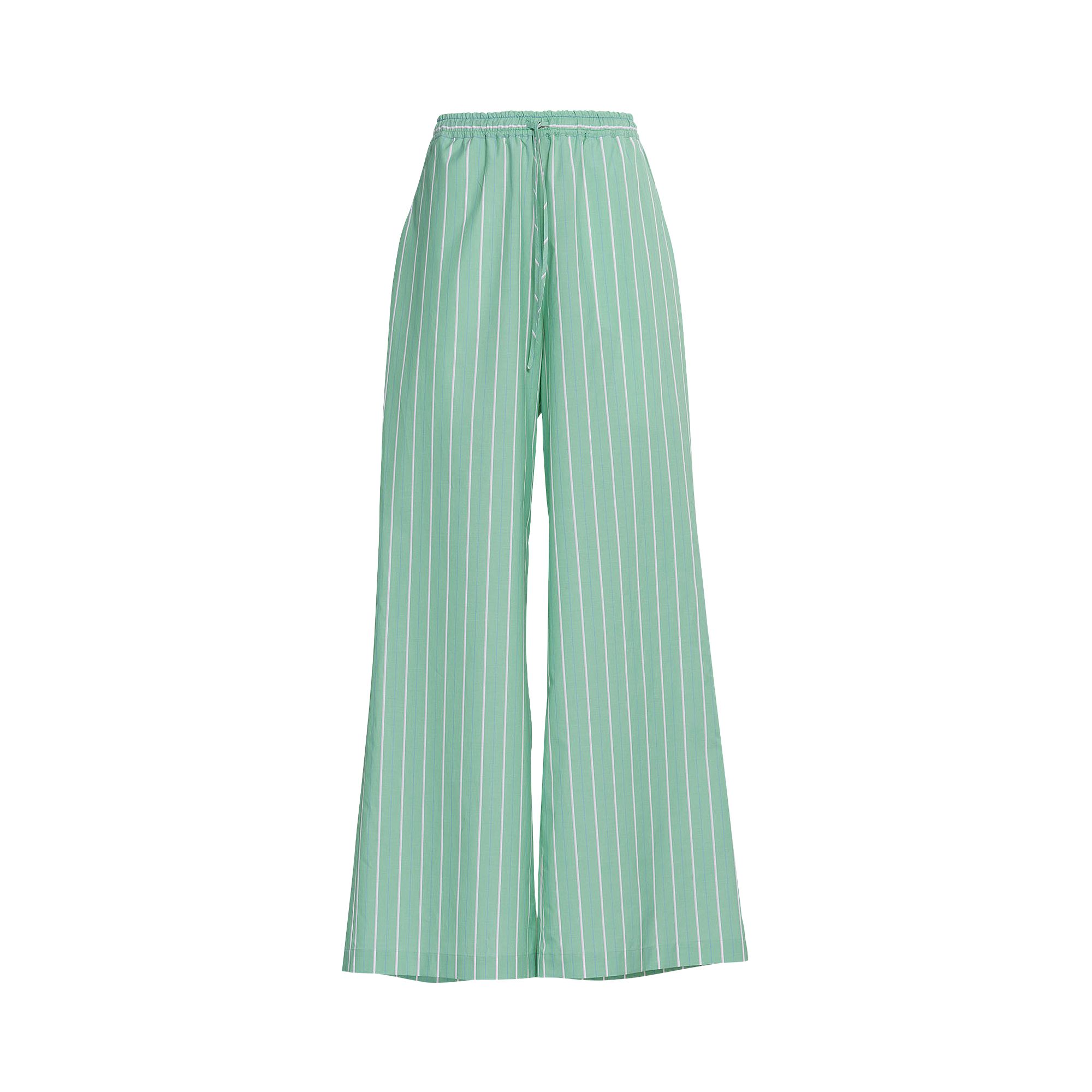 Marni Striped Drawstring Trousers 'Millet' | Green | Women's Size 38