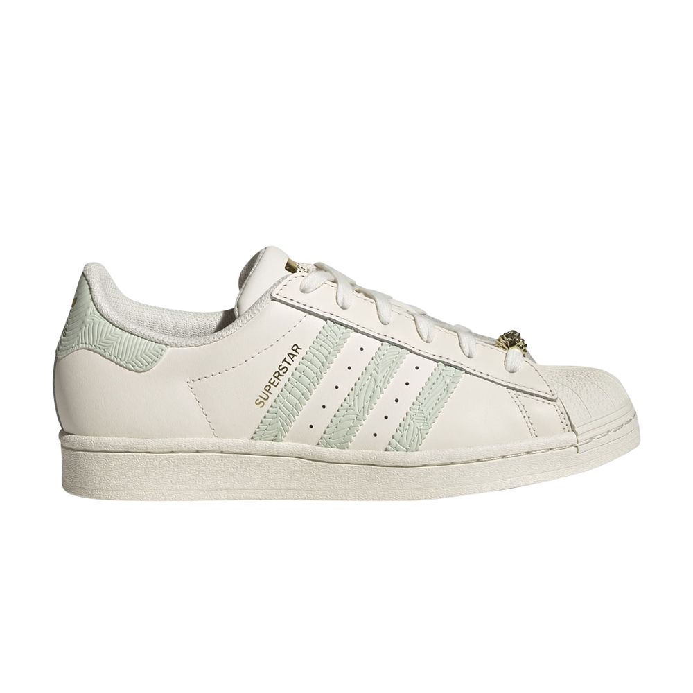 Pre-owned Adidas Originals Adidas Wmns Superstar 'off White Linen Green' | Cream | Women's Size 10