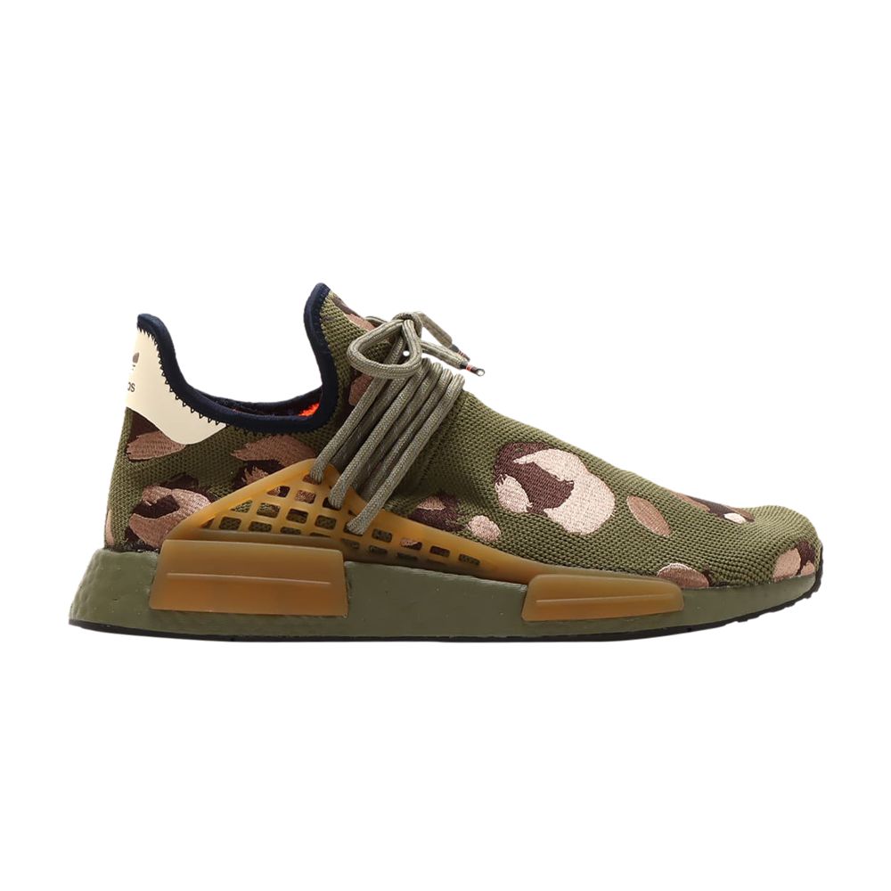 Pre-owned Adidas Originals Pharrell X Nmd Human Race 'animal Print - Olive'