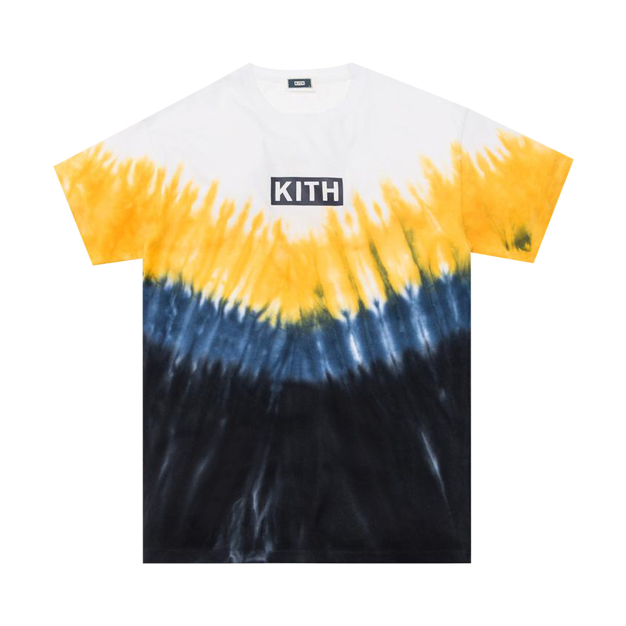 Pre-owned Kith Summer Tie Dye T-shirt 'blue/yellow' | Men's Size Xl