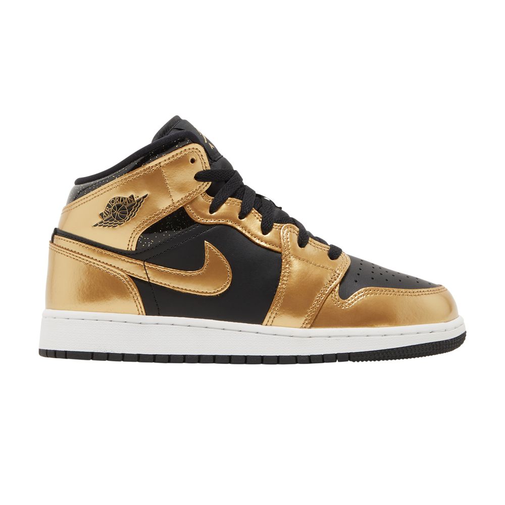 Air Jordan 1 Mid SE GS 'Metallic Gold Black' | Kid's Size 7