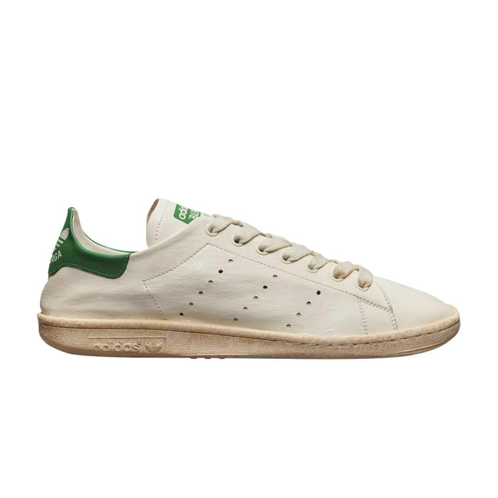 Pre-owned Adidas Originals Balenciaga X Adidas Stan Smith 'worn-out - Off White Green' In Cream