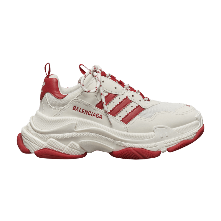 Balenciaga triple s white red on sale