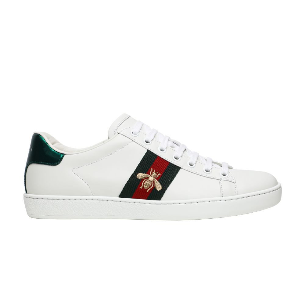 Gucci Wmns Ace Low 'Bee Embroidered' | White | Women's Size 35.5