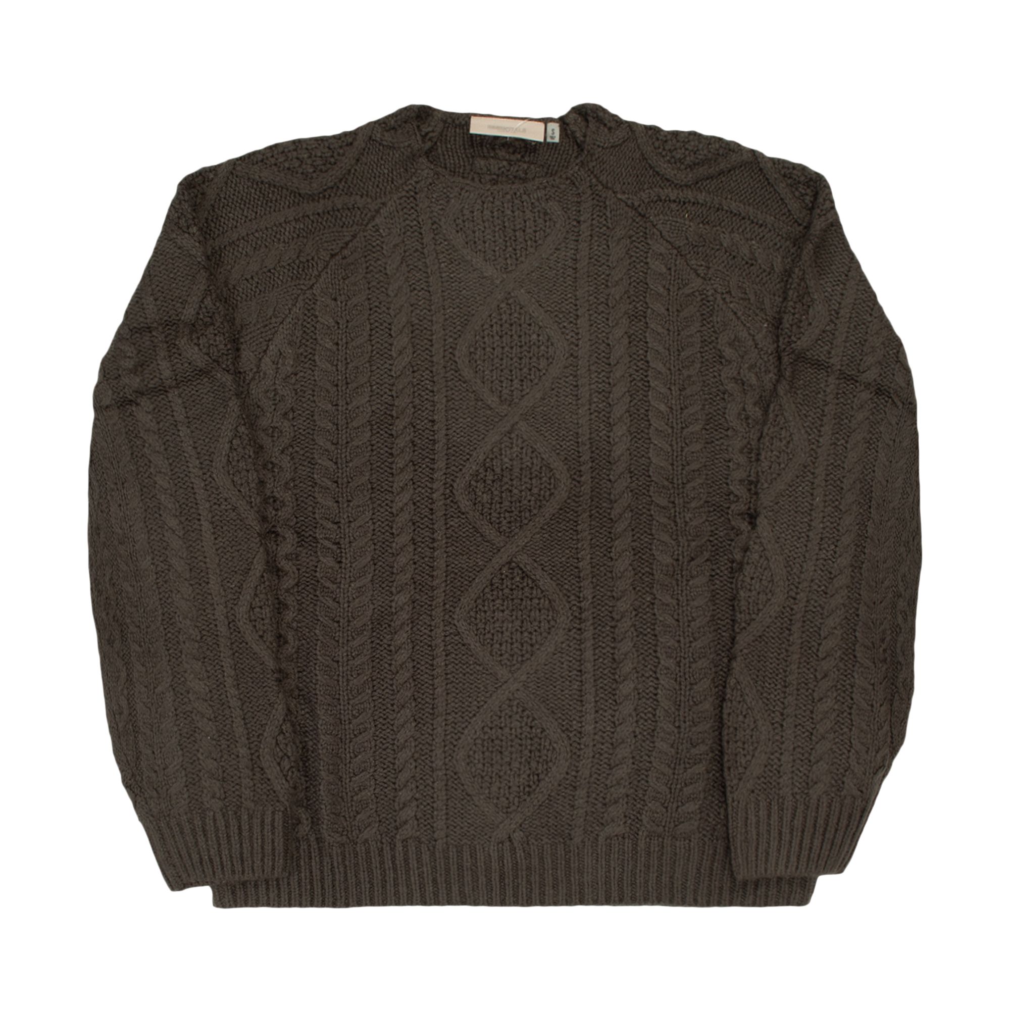 Fear of God Essentials Cable Knit 'Off Black' | Men's Size M