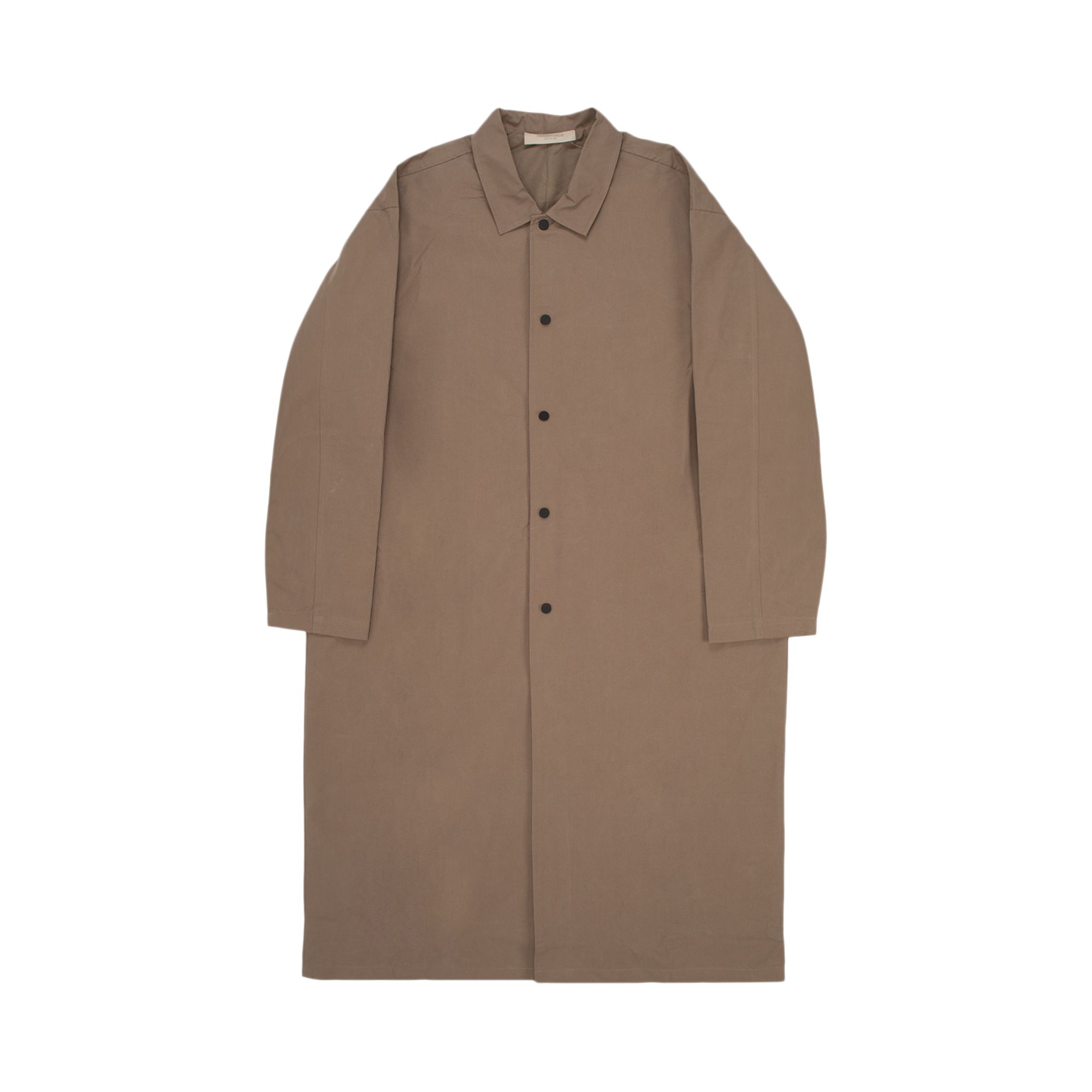 Fear of God Essentials Long Coat 'Wood' | Brown | Men's Size S