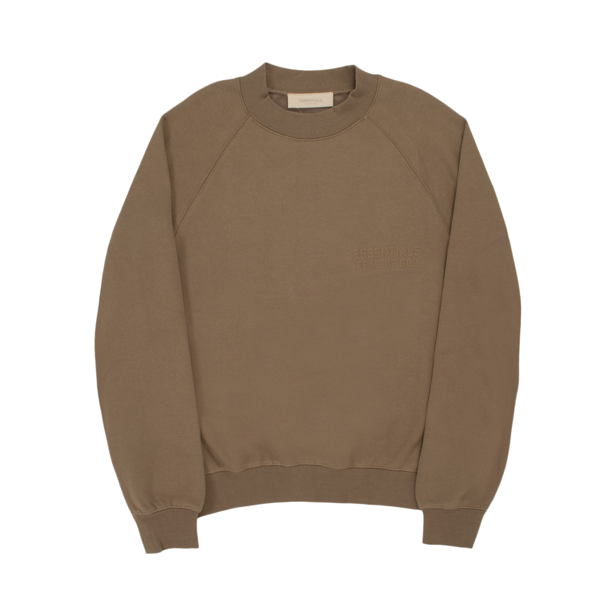 Pre-owned Essentials Fear Of God  Crewneck 'wood' In Brown