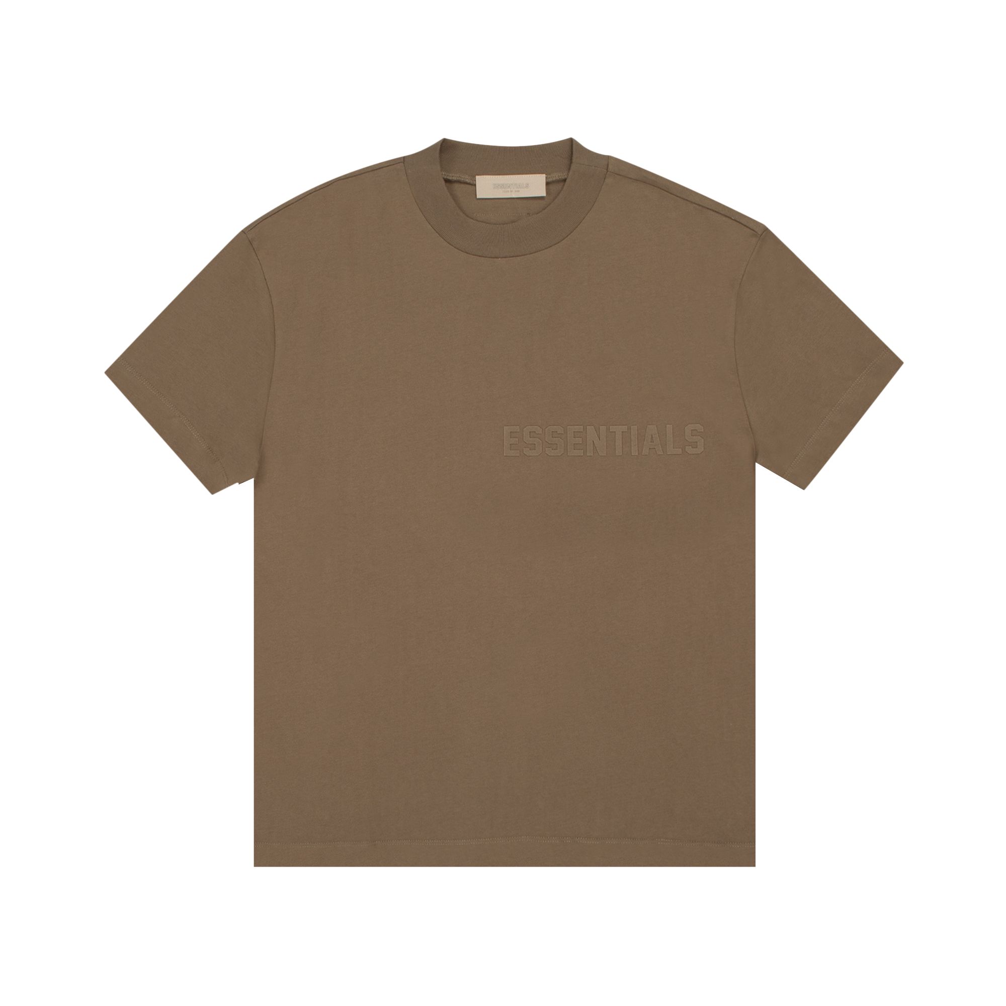 Pre-owned Essentials Fear Of God  Short-sleeve Tee 'wood' In Brown