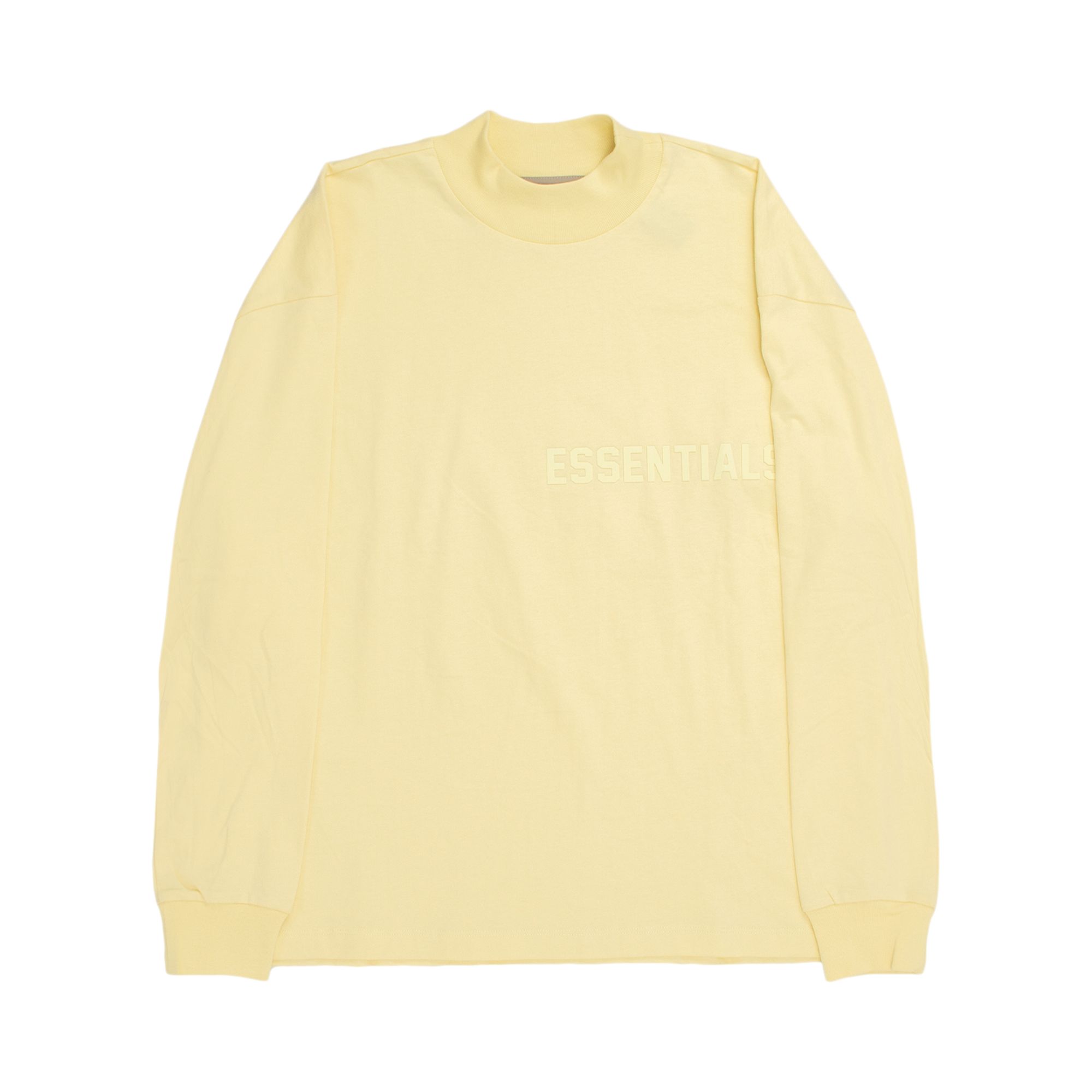 Pre-owned Essentials Fear Of God Long-sleeve Tee 'canary' In Yellow