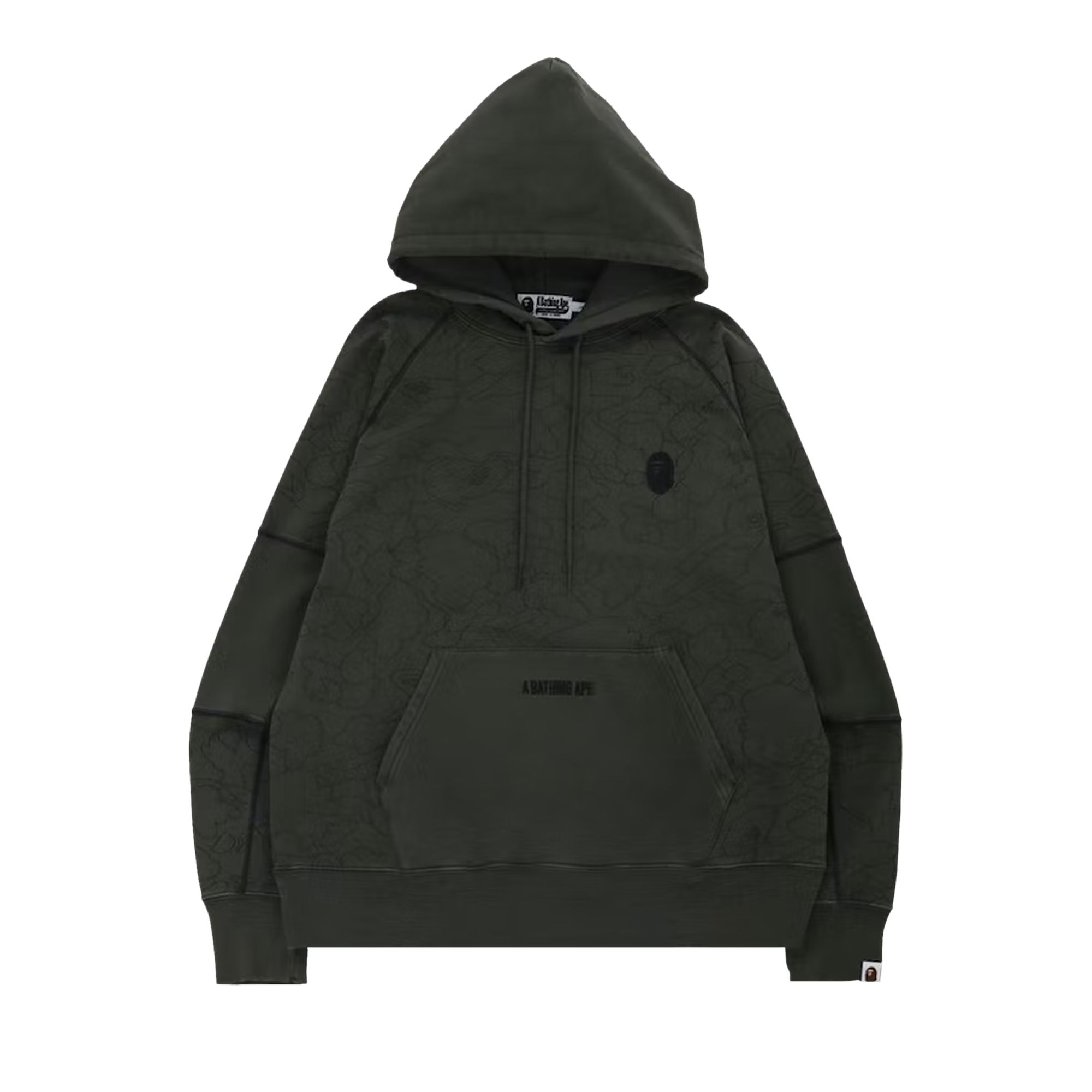 BAPE Line 1st Camo Washed Relaxed Fit Pullover Hoodie 'Black' | Men's Size M