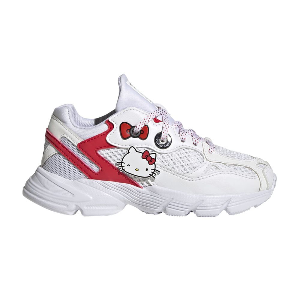 Pre-owned Adidas Originals Adidas Hello Kitty X Astir J 'white Vivid Red' | Kid's Size 13
