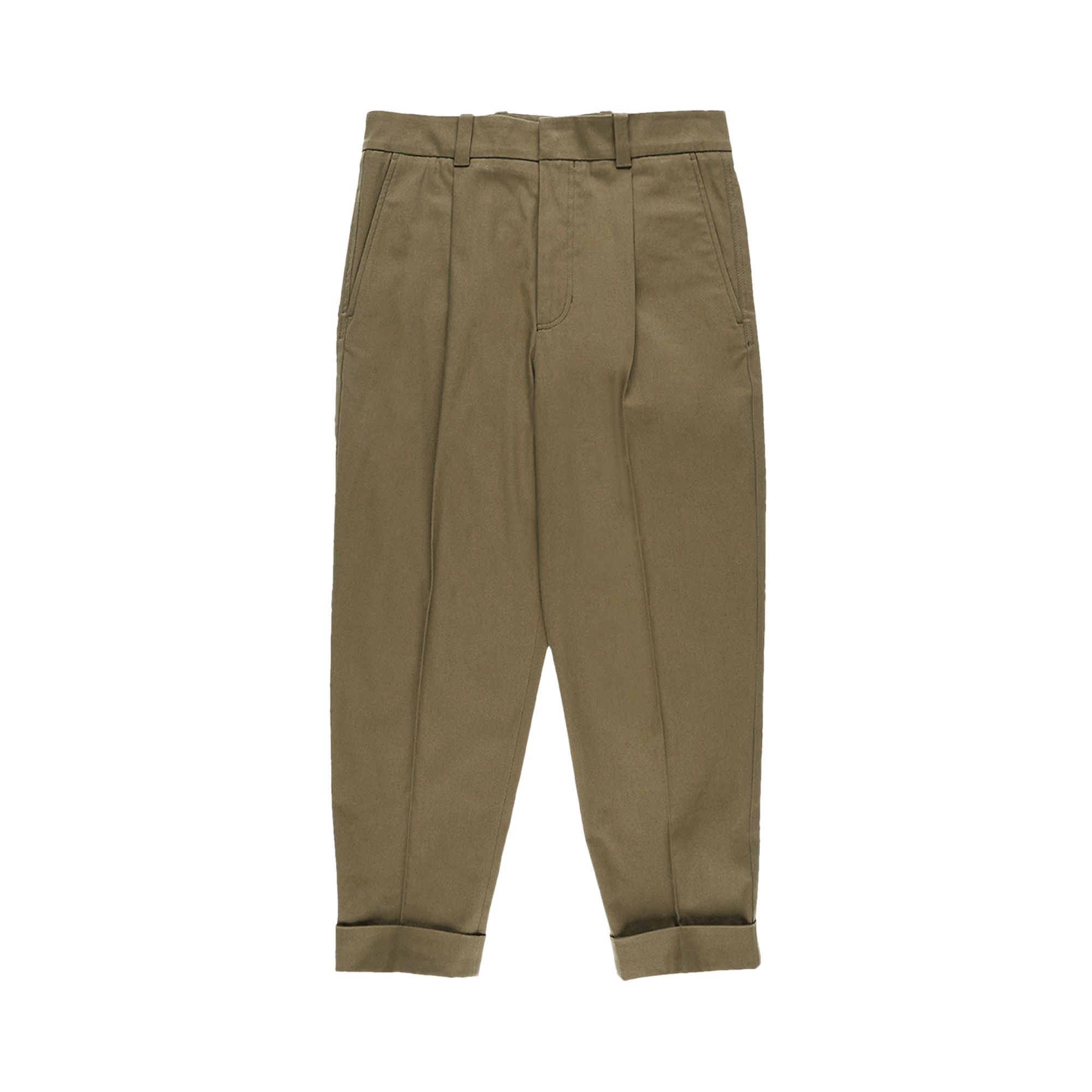 Pre-owned Acne Studios Cropped Trousers 'olive Green' | Men's Size 50