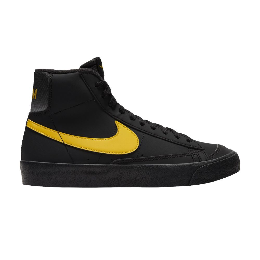 Pre-owned Nike Blazer Mid '77 Gs 'black Speed Yellow' | Kid's Size 4
