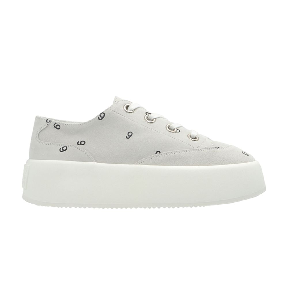Pre-owned Maison Margiela Mm6  Wmns Platform Sneaker 'allover Number Print - Light Grey' | Wome