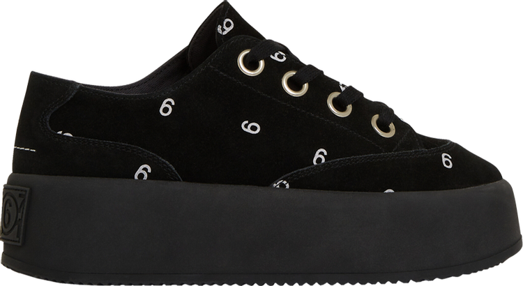 MM6 Maison Margiela Wmns Platform Sneaker 'Allover Number Print - Black'