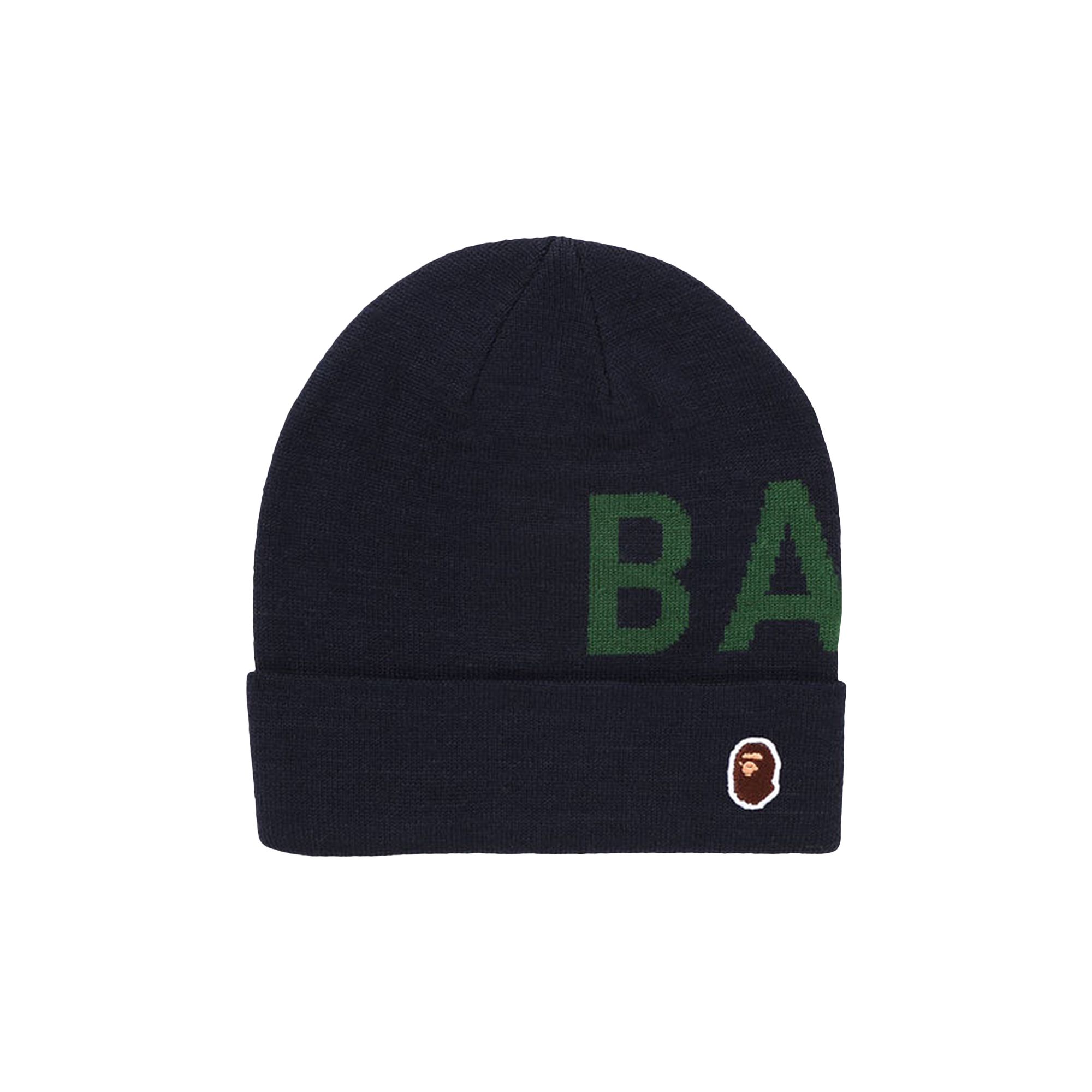 Pre-owned Bape Knit Cap 'navy' In Blue