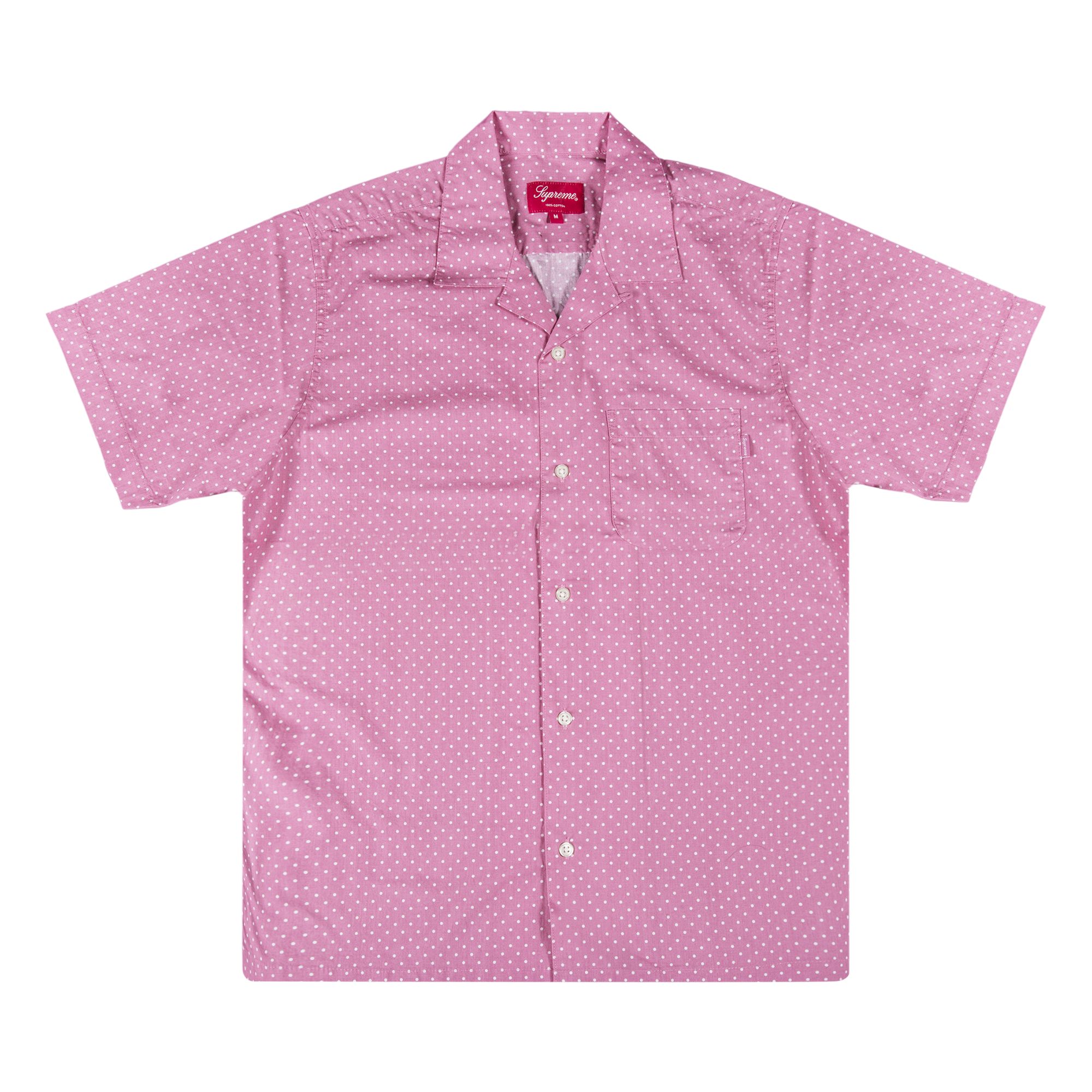 Pre-owned Supreme Polka Dot Short-sleeve Shirt 'pink' | Men's Size M