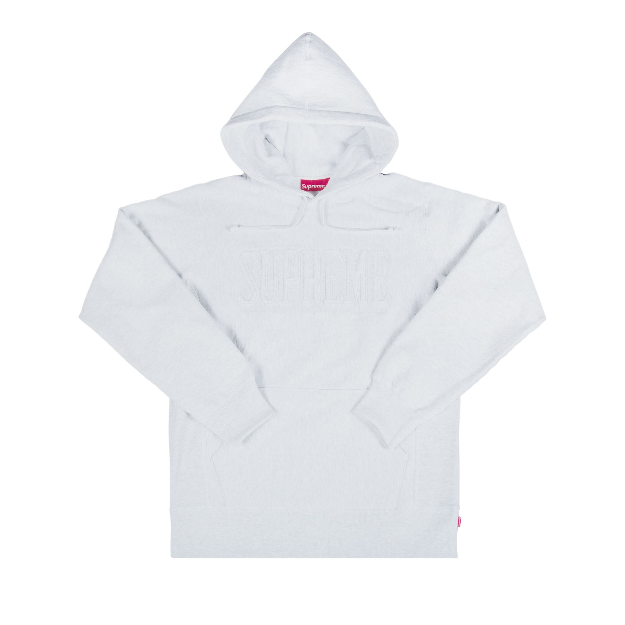 Pre-owned Supreme Embroidered Outline Hooded Sweatshirt 'grey' | Men's Size L