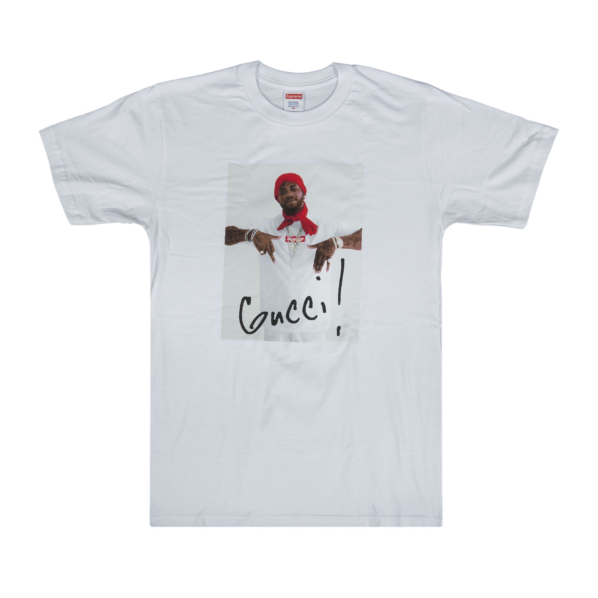 Supreme Gucci Mane T-Shirt 'White' | Men's Size S