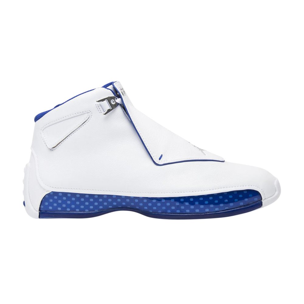 Air Jordan 18 Retro 'White Sport Royal' Sample | Men's Size 14 - SP18-MNJDLS-895-776893-SZ