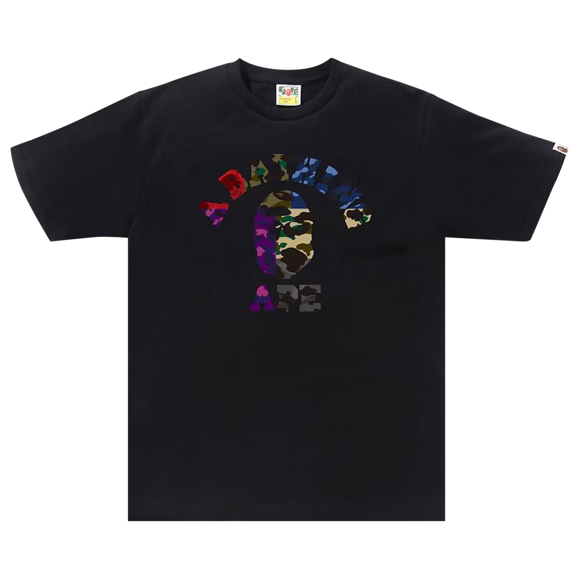 BAPE Mix Camo College Tee 'Black' | Men's Size XL