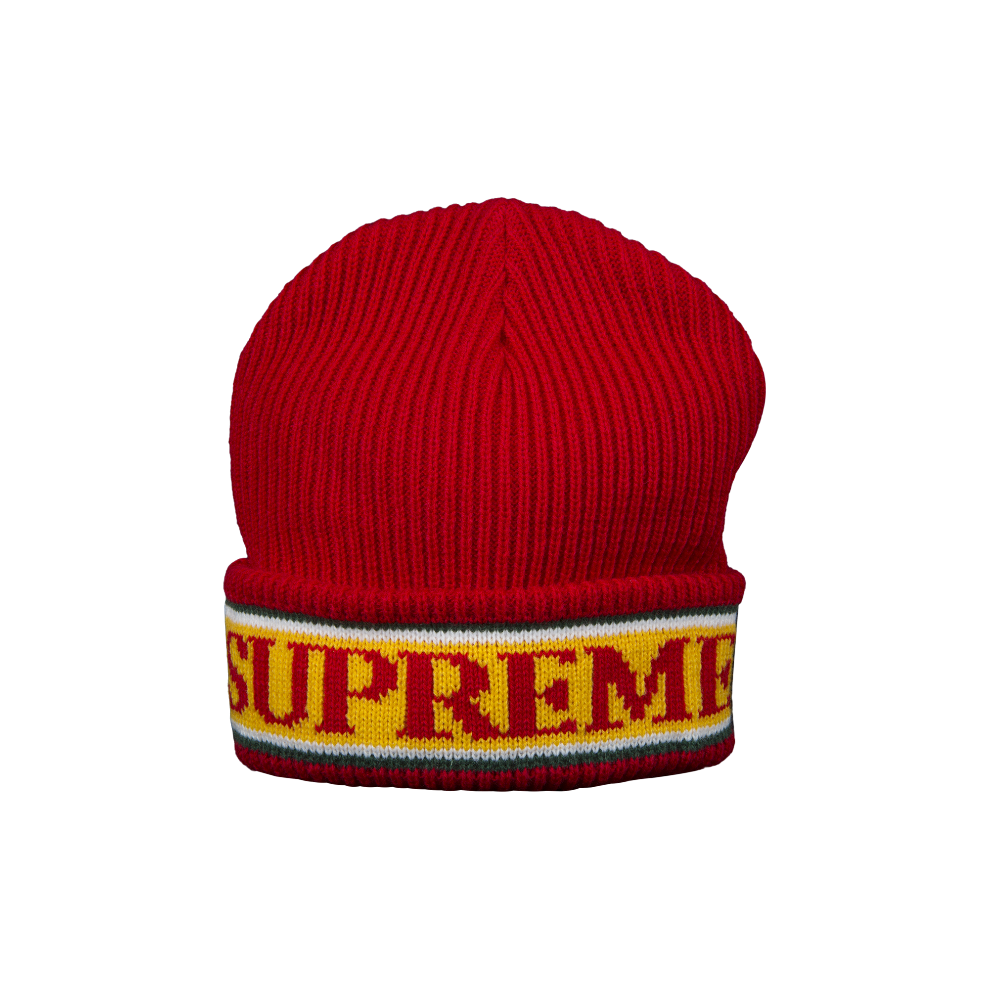 Pre-owned Supreme Cuff Logo Beanie 'red'