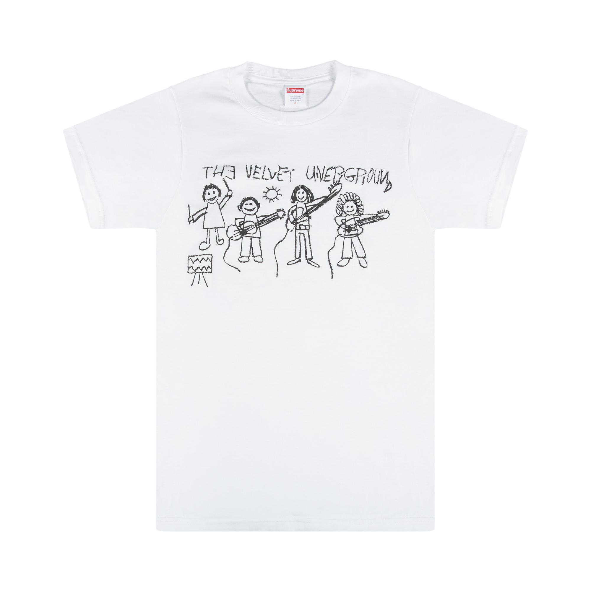 Pre-owned Supreme The Velvet Underground Drawing T-shirt 'white'