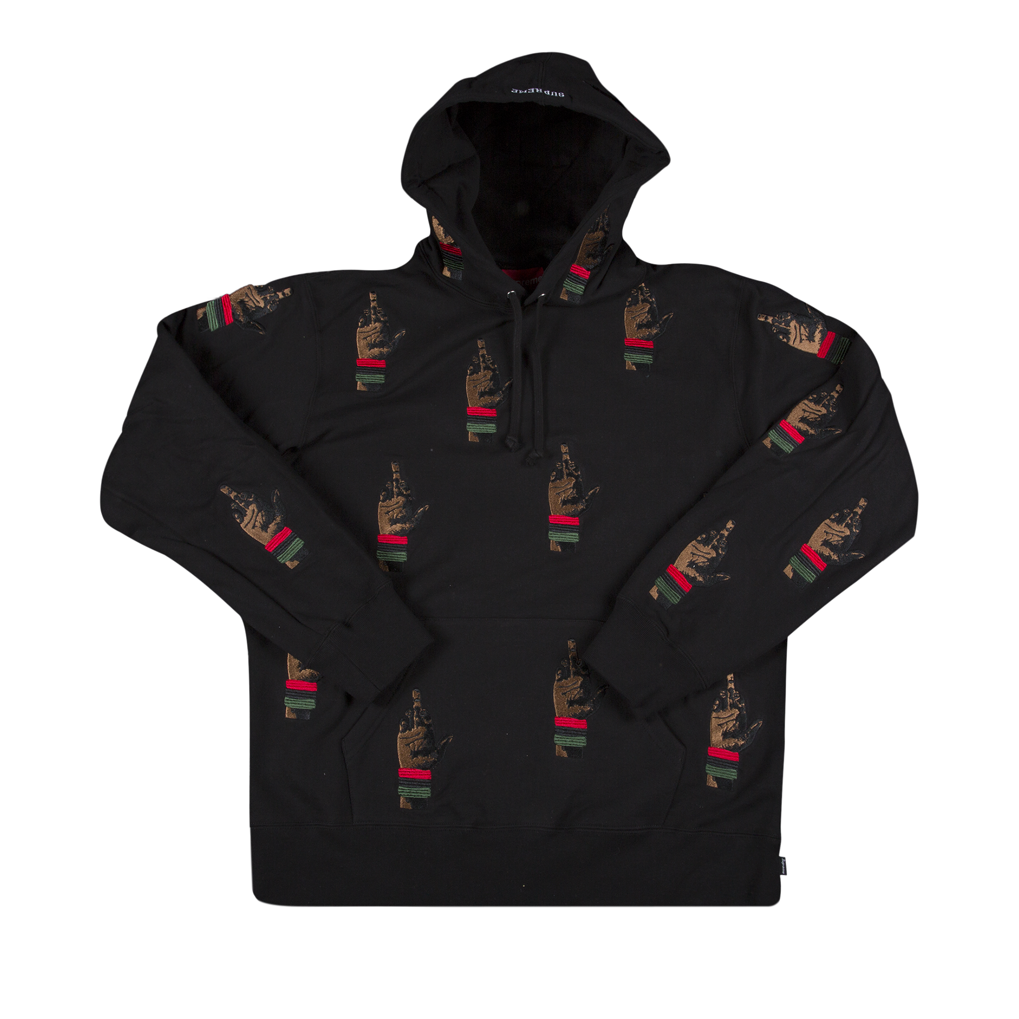 Pre-owned Supreme Dead Prez Rbg Embroidered Hooded Sweatshirt 'black'