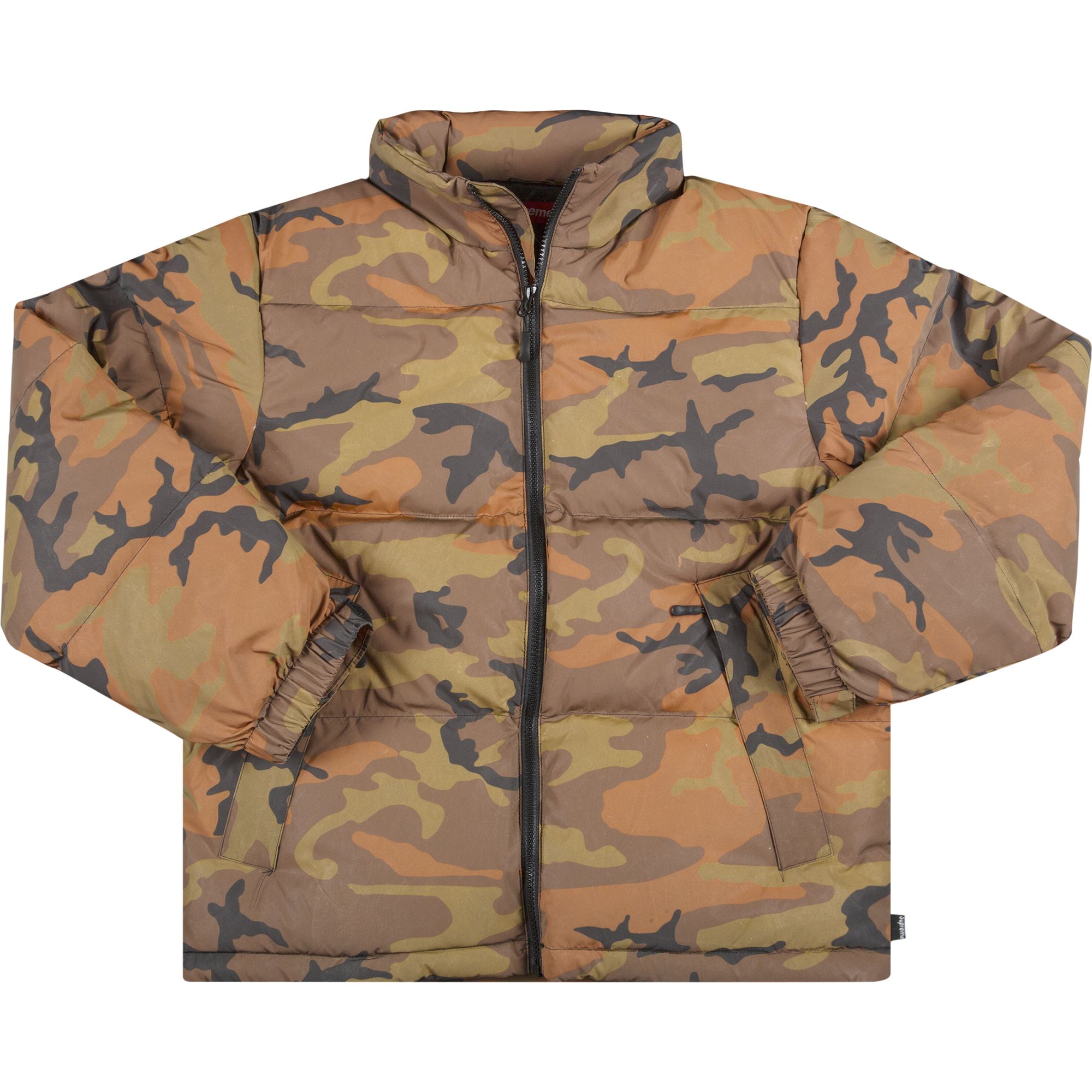 Supreme Reflective Camo Down Jacket 'Orange' | Men's Size S