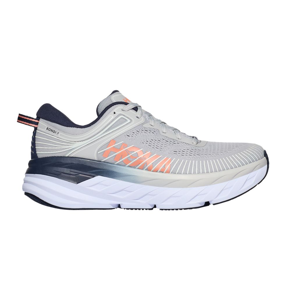Pre-owned Hoka Wmns Bondi 7 'lunar Rock Black Iris' In Grey