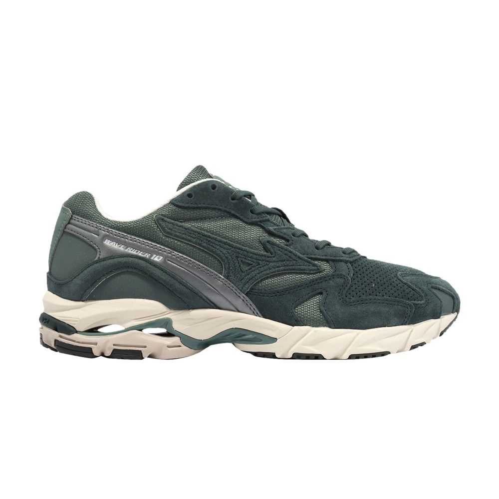 Click to view more detailed imagery on our partner's website Pre-owned Mizuno Wave Rider 10 'silver Pine' In Green