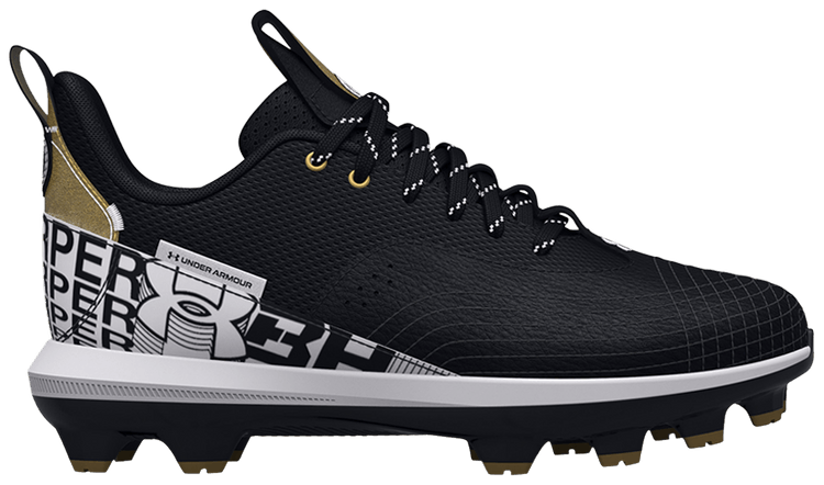 Under Armour Harper 7 Low TPU GS Black White Gold