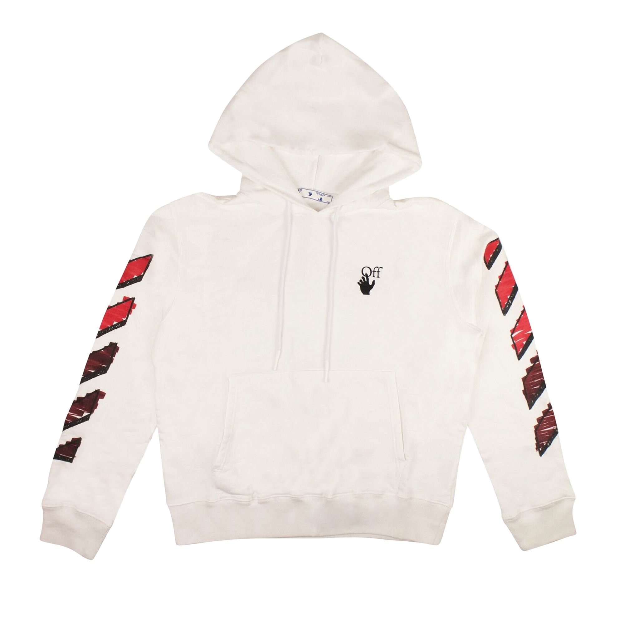 Off-White Marker Slim Hoodie 'White/Red' | Men's Size XL