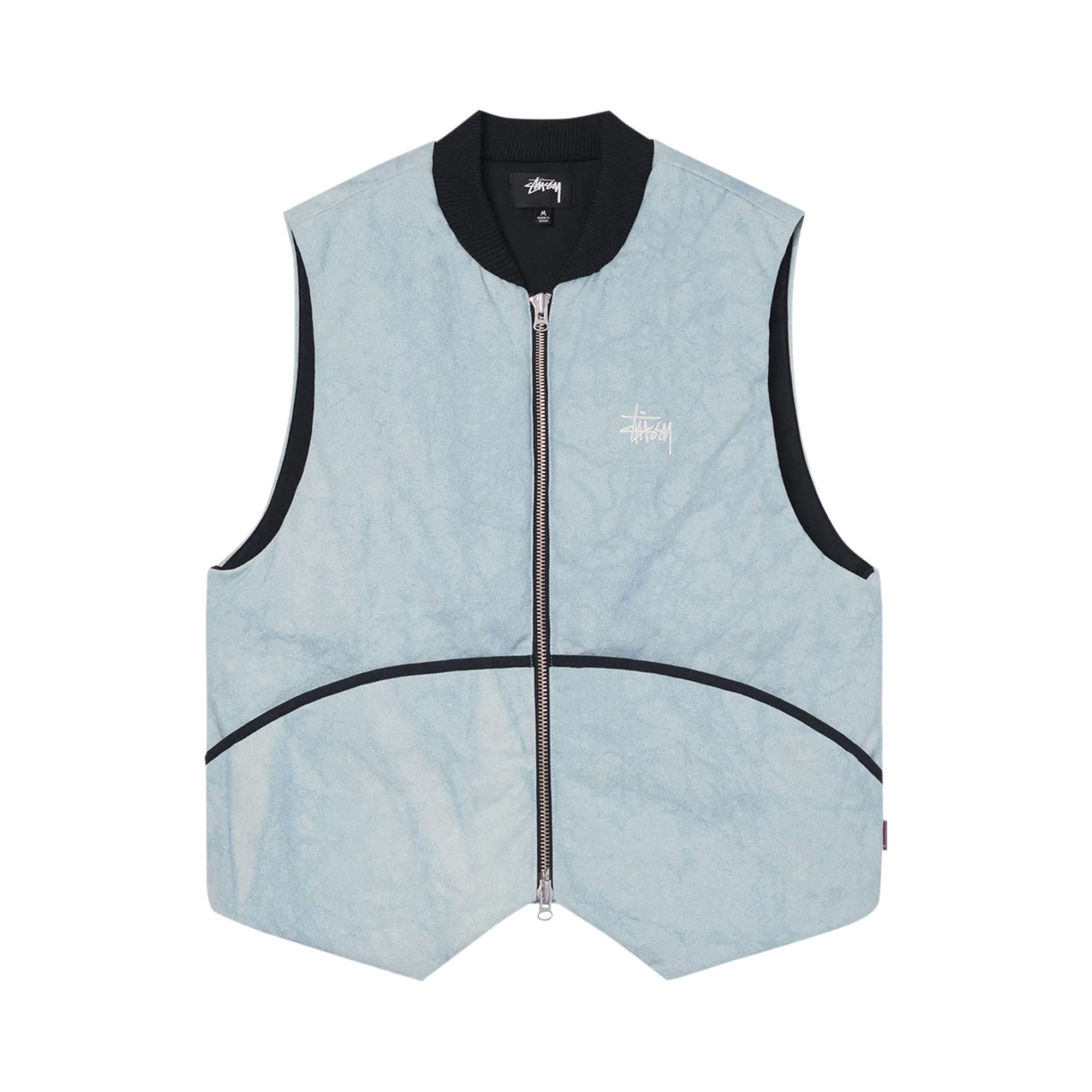 Stussy Washed Canvas Primaloft Vest 'Light Blue' | Men's Size S