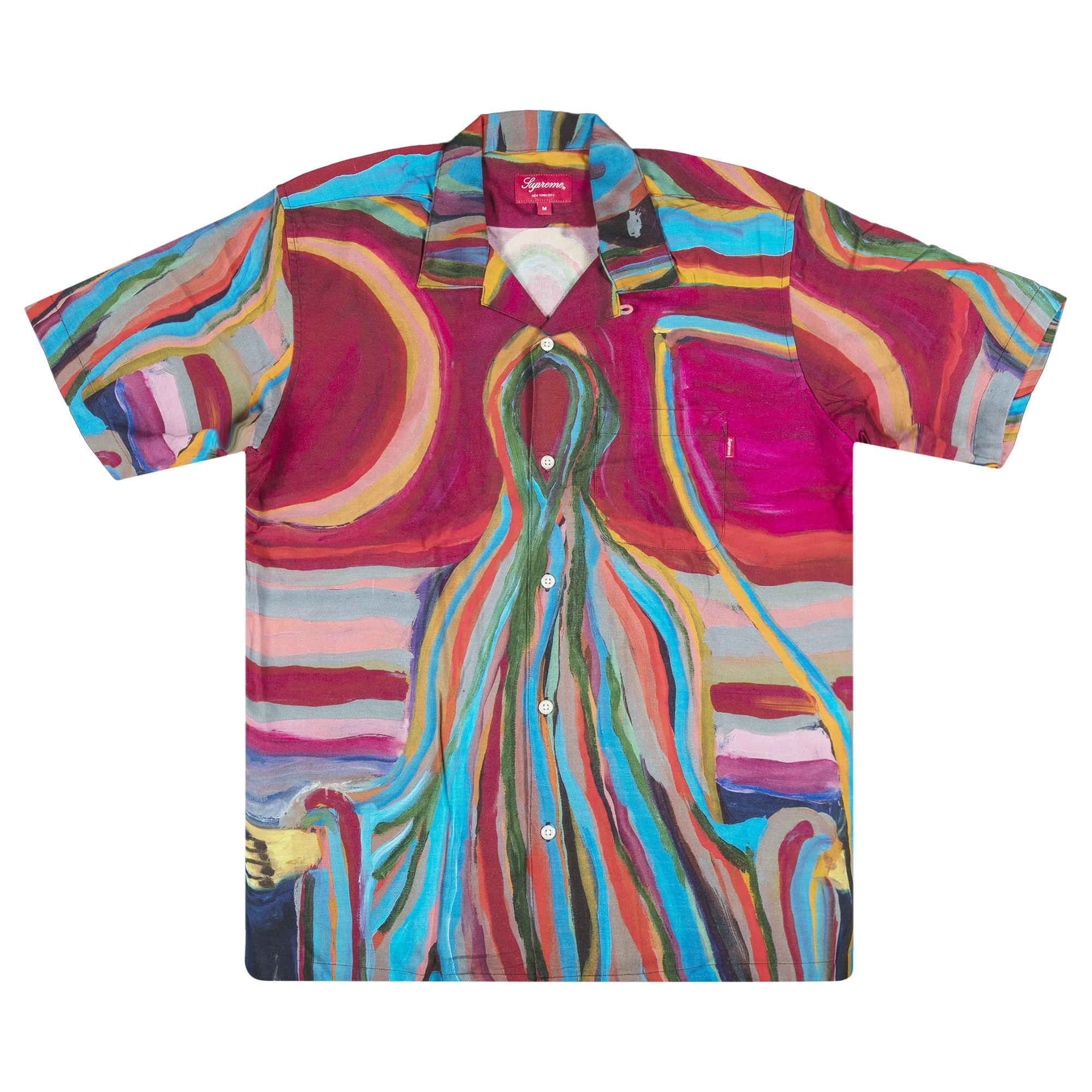 Pre-owned Supreme Reaper Rayon Short-sleeve Shirt 'burgundy' | Red | Men's Size S