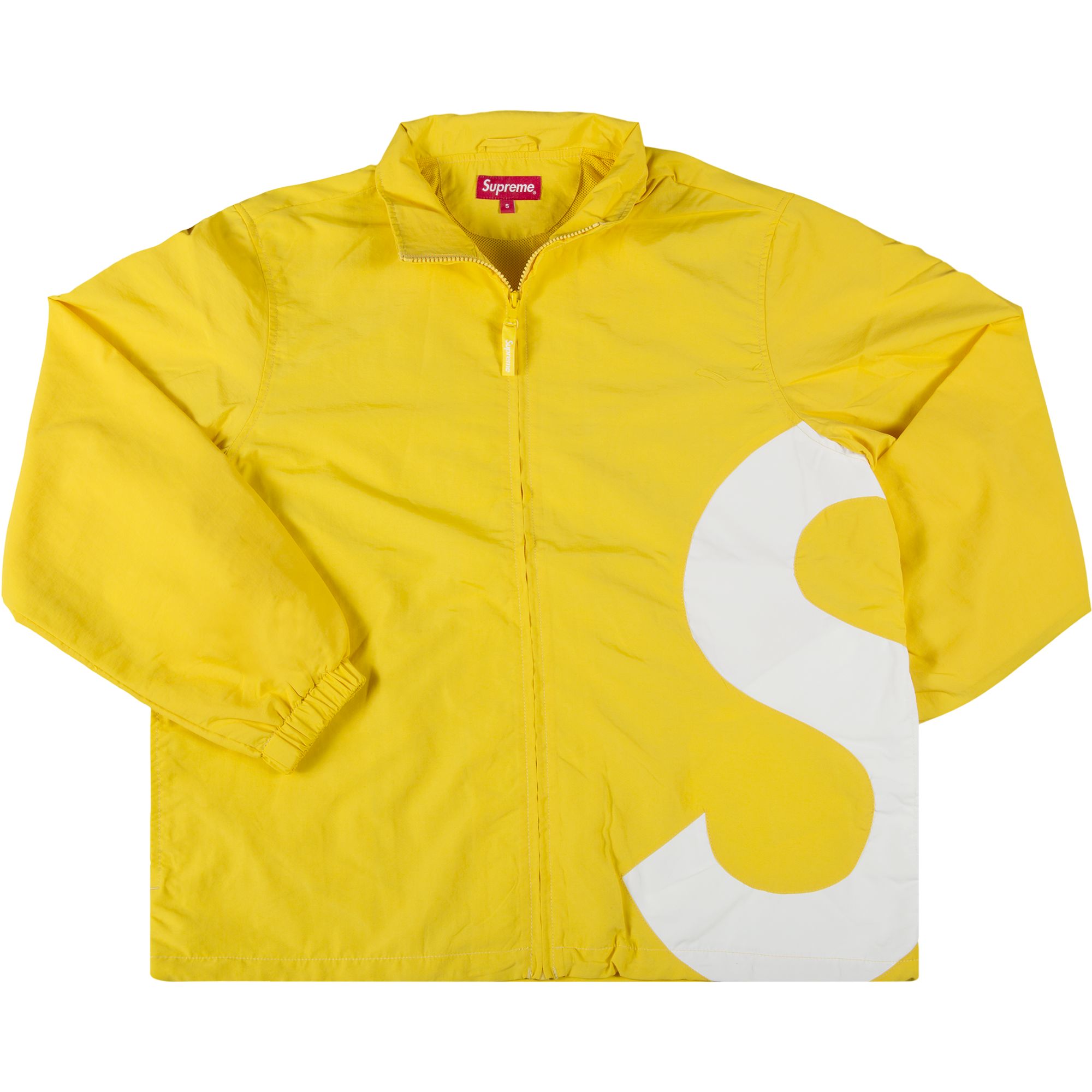 Supreme S Logo Track Jacket 'Yellow' | Men's Size L